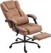 HOMCOM Bureaustoel - Kunstleer - 65x67x119cm - Bruin