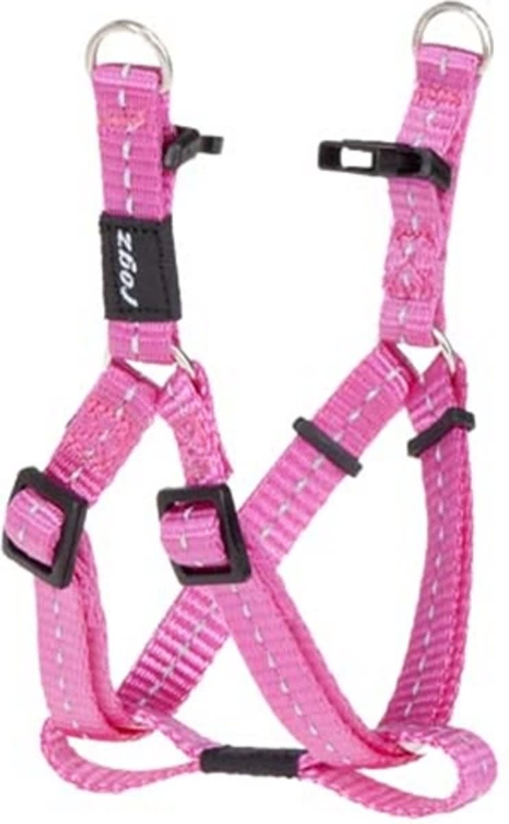 ROGZ FOR DOGS Nitelife Step-In Hondentuig - 11 mm x 27-38 cm - Roze