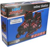 New Sports Inline Skates Zwart Rood Verstelbaar ABEC 7 Maat 35-38