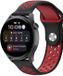 By Qubix Qubix Sport Edition Siliconen band - Zwart + Rood - Geschikt voor Xiaomi Mi Watch / Watch 2 / Watch S1 / S2 / S3 / S4 (47mm)