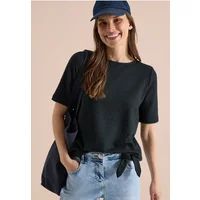 Cecil 3229931 Seersucker T-shirt voor dames