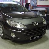AutoStyle Motorkapsteenslaghoes Peugeot 407 2004-2008 zwart