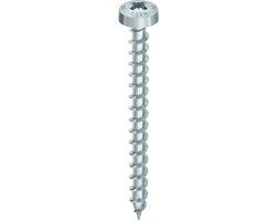 HECO TOPIX-Plus spaanplaatschroef 4,5x20mm - cilinderkop - verzinkt - voldraad - PZD 2 - 60603 (Per 200 stuks)