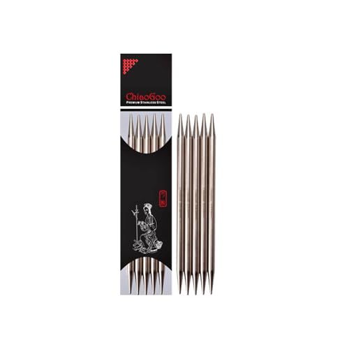 ChiaoGoo Double-Pointed Knitting Needles 15 cm 5.50 mm Silver 5 piece set