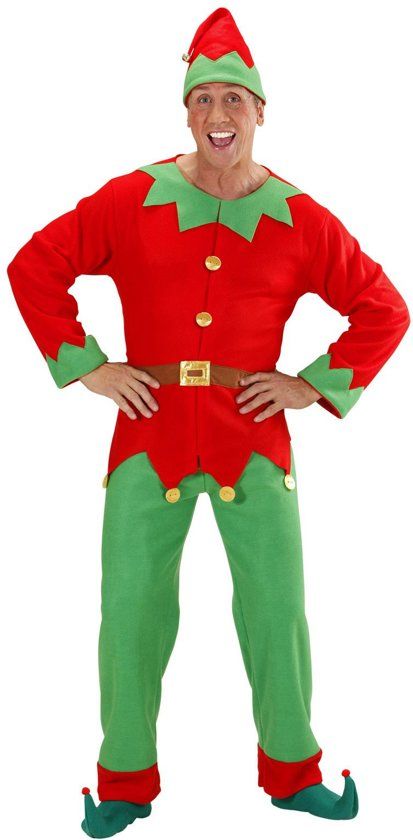 Widmann Elf Man Santa's Helper Costume Medium Christmas Fancy Dress