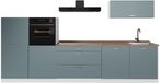 Vicco R-Line keukeneenheid, Blauw-grijs/Wit, 340 cm sans plan de travail