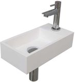 INK - Fonteinpack Polystone Rechts Mat Wit/Chroom