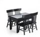 Table à manger et chaises miniatures - 5 pièces - Bois - Noir