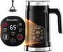 Mousseur à lait - Électrique, 5-en-1, écran tactile LED - 500W, adapté au lait chaud et froid - Appareil autonome avec prise UE - Noir