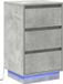 vidaXL Nachtkastje Beton Grijs 39 x 34,5 x 65 cm Bewerkt Hout