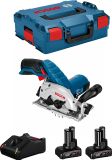 Bosch Professional BOSCH Cirkelzaag GKS 12V-26 (2 x 6,0 Ah accu's + GAL12V-40 oplader + L-Boxx 136 transportkoffer)