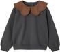 Vertbaudet Sweater - meisjes - kraag van Engels - borduurwerk - fluwelen boodschap