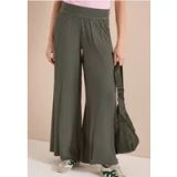 Pantalon jambes larges avec structure crêpée