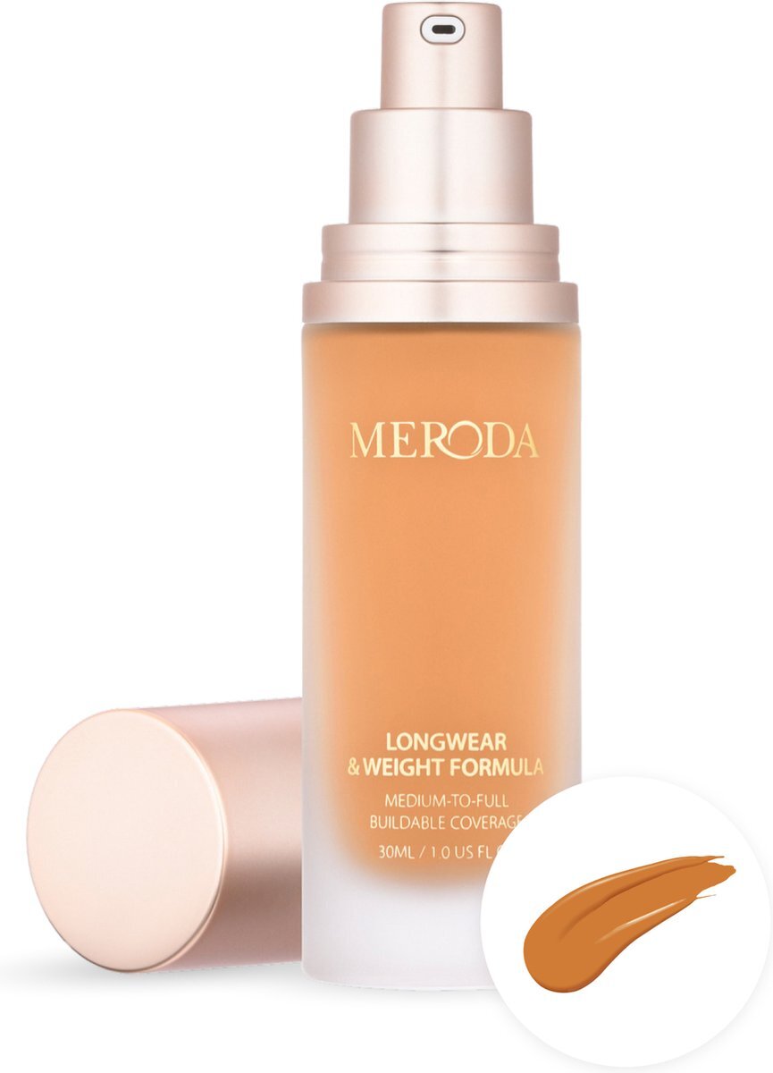 Meroda Cosmetics Meroda Universal Foundation - 15C | Lichtbeige met gouden perzik ondertoon gebruind karamel met gouden ondertoon - 30ml