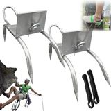 Merkloos / Sans marque Wan GmbH Boomklim Set - Klimspikes Kattenklauw - Veilig Klimmen - Antislip Grip - One Size - Zilver