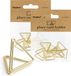 PartyDeco Naamkaart/Plaatskaart Houders - Driehoek - Bruiloft - 100 stuks - Goud - 2,3 cm
