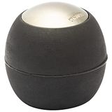 WAGNER Muur deurstopper EGG - Ø 30 x 30 mm, zamak, edelstaal optiek, zachte aanslag, zwart