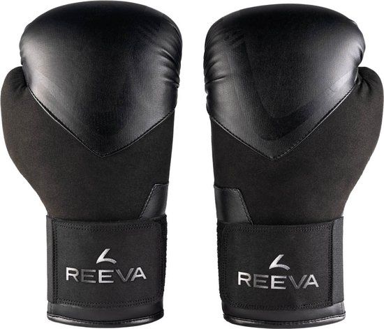 Reeva Vega Leer Microfiber Bokshandschoenen - Zwart - 14 oz - Unisex