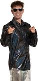 Partychimp Shiny Disco Shirt Zwart voor Heren