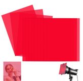 Lot de 12 Film résistant à la chaleur pour lampes - A4 Rouge film gel filtre de couleur
