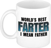 Bellatio Decorations mok - wit - 300 ml - worlds best farter