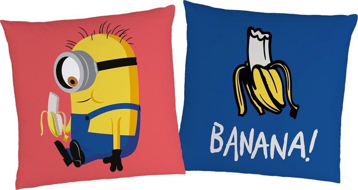 Minions Banana - Sierkussen - 40 x 40 cm - Multi Meerkleurig