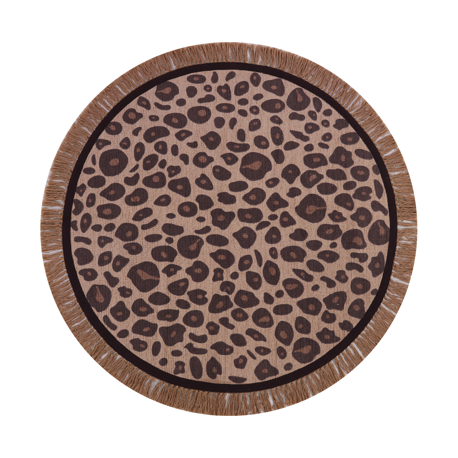 Tapis Petit Round Rug Vloerkleed 120 x 120 cm Leopard