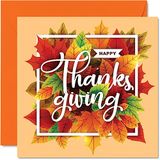 Thankgiving Thanksgiving wenskaart voor vrouwen mannen - Happy Thanksgiving - Zuster Broer neef oom tante moeder vader oma opa, 145 mm x 145 mm enkele wenskaarten cadeau