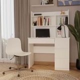 Topeshop Bureau MIJAS Rechts met Verlengsel - Mat Wit