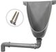 PolkaHome® Urinoir Wand-urinoir Kunststof PVC Waterloos met Afvoerbuis en 2 RVS Schroeven