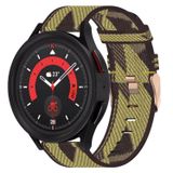 Wigento Samsung Geweven Nylon Band voor Galaxy Watch 6, 5, 4, Normal, Pro, Classic