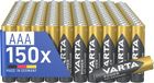 VARTA Batterijen AAA, grootverpakking, 150 stuks, Power on Demand, alkaline | LR03 1,5 V, Made in Germany, tot 10 jaar houdbaar, voor computeraccessoires, smarthome-apparaten of afstandsbediening