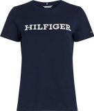 Tommy Hilfiger T-shirt Korte Mouw REG MONOTYPE EMB C-NK SS Donkerblauw Maat S