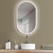 HOKO Miroir de salle de bain LED Ovale 50x90cm Cadre Or Anti-buée Éclairage direct Température de couleur réglable en continu Fonction mémoire IP44 Liverpool