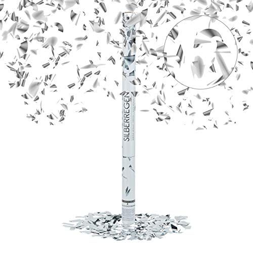 Relaxdays Party Popper 80 cm - Confetti Kanon - Zilver