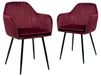 Mobistoxx Cire Set van 2 stoelen bordeaux