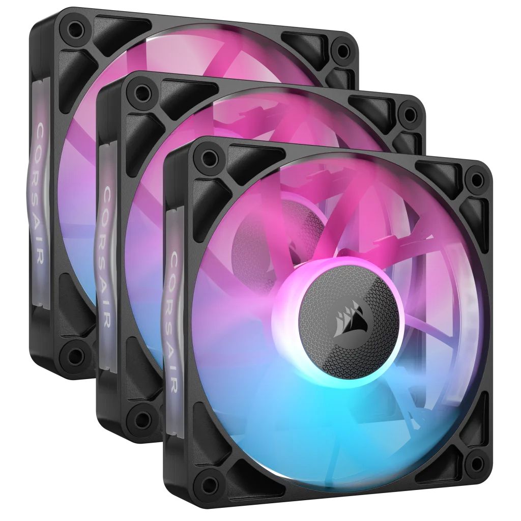 CORSAIR iCUE LINK RX120 RGB 120mm Fan 3-Pack - Black