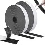 SURFOU Dubbelzijdige krassticker, zelfklevende grijpstrip, 10 m x 20 mm, zwarte rol