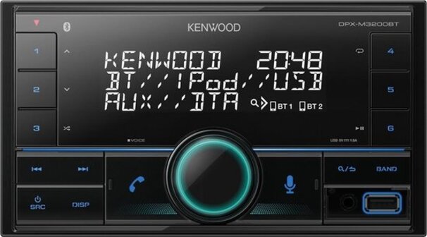KENWOOD DPX-M3200BT - 2DIN USB Receiver - Zwart