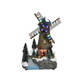 Lumineo Kerstdorp molen - draaiende wieken - verlichting