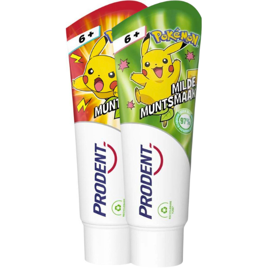 Prodent Prodent Pokémon 6+ Milde Muntsmaak Tandpasta - 2x 75 ml