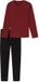 Schiesser Pyjama lang biologisch katoen bordeaux - S/48