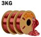 PLA filament zijdeachtig - filament voor 3D-printer - diameter 1,75 mm - spoel van 3 kg - tolerantie ±0,03 mm - printtemperatuur 190–220 °C - zonder bultjes, biologisch afbreekbaar - karmijnrood
