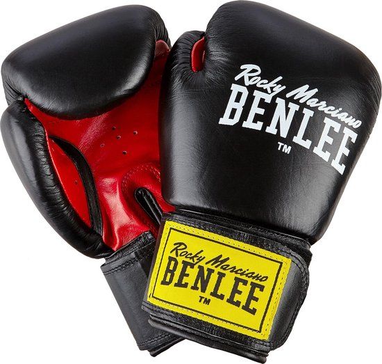 Benlee Vechtsporthandschoenen - Unisex - zwart/wit/rood - 12 oz - Leer