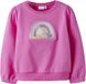 NAME IT NMFDOTTANA LS SWEAT UNB Meisjes Sweater Lange Mouw Katoen Ronde Hals Printopdruk Strawberry Moon Maat 104