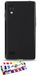 Ultraplatte MUZZANO Ultraplatte zachte beschermhoes LG L9 [Le Glossy Hybrid] [Zwart] + Pen en Microvezeldoek MUZZANO® GRATIS