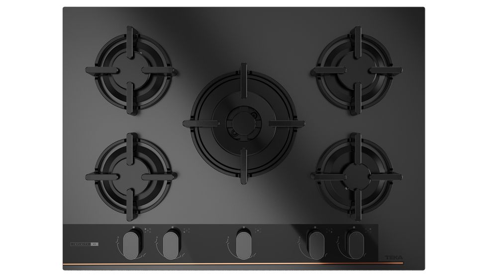 Teka GBC 75 Infinity G1 - 70cm Black Gas Hob - 5 Burners