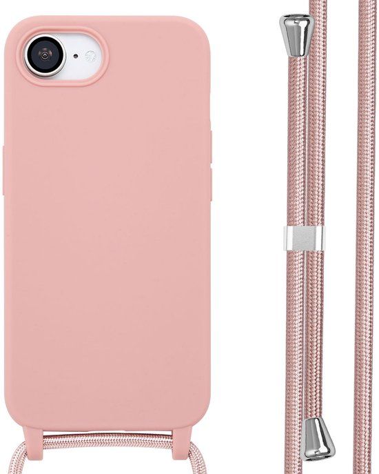 imoshion Siliconen hoesje met koord voor de Apple iPhone 17e / 16e - Sand Pink