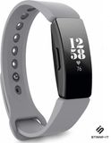 Strap-it Fitbit Inspire / Inspire HR / Inspire 2 silicone band - grijs - Maat: S