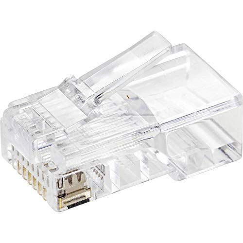 TRU COMPONENTS Western RJ 45 connector TC-9202516 stekker, recht aantal polen 8P8C transparant 5st